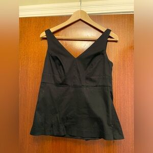 Black side-zip bow back blouse